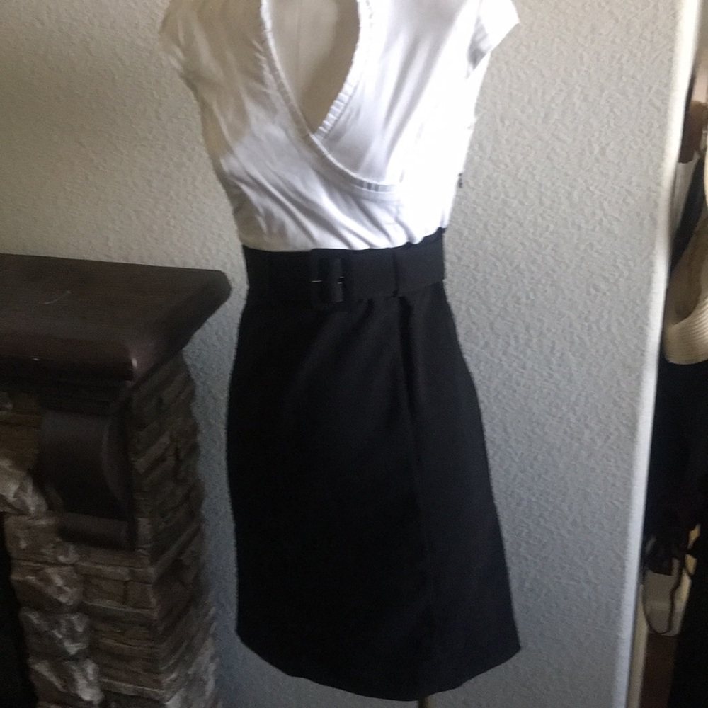 1 piece white top with skirt